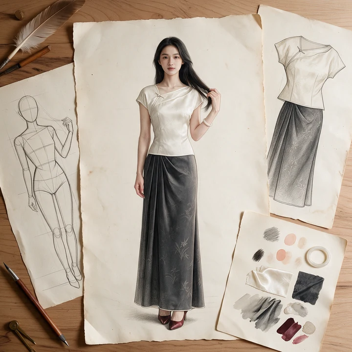 Realistic interpretation of the reference portrait